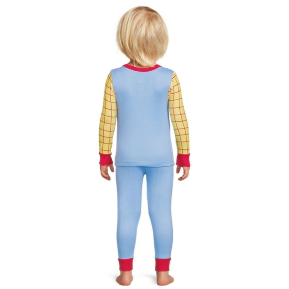 Disney Pixar Toy Story Cowboy Woody Character Toddler Boy Cosplay Snug Fit PJs - Picture 3 of 13